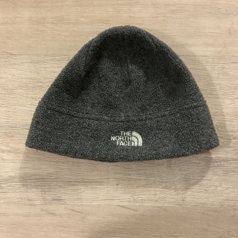 Vintage North Face Polartec Fleece Beanie Grey Skull Cap
